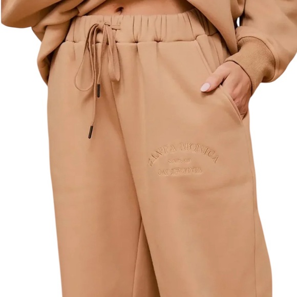 Casual Tan Joggers for Women - Picture 3 of 3